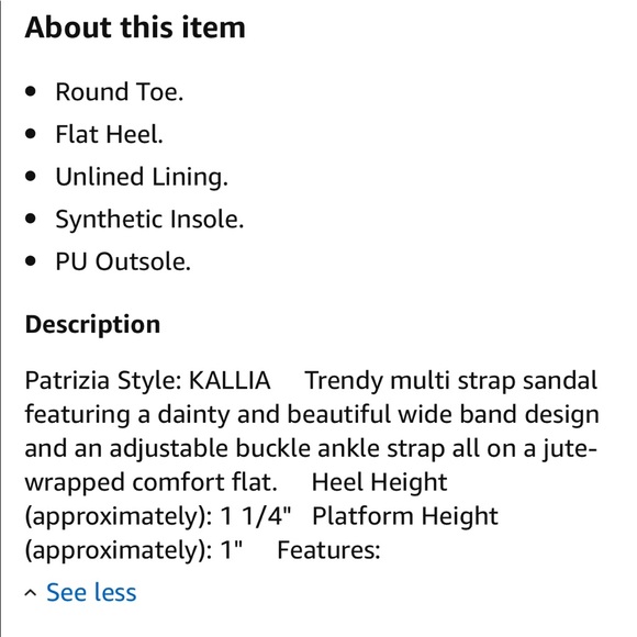 Patrizia Kallia Sandals, size 6 1/2-7, BNIB - Picture 7 of 8